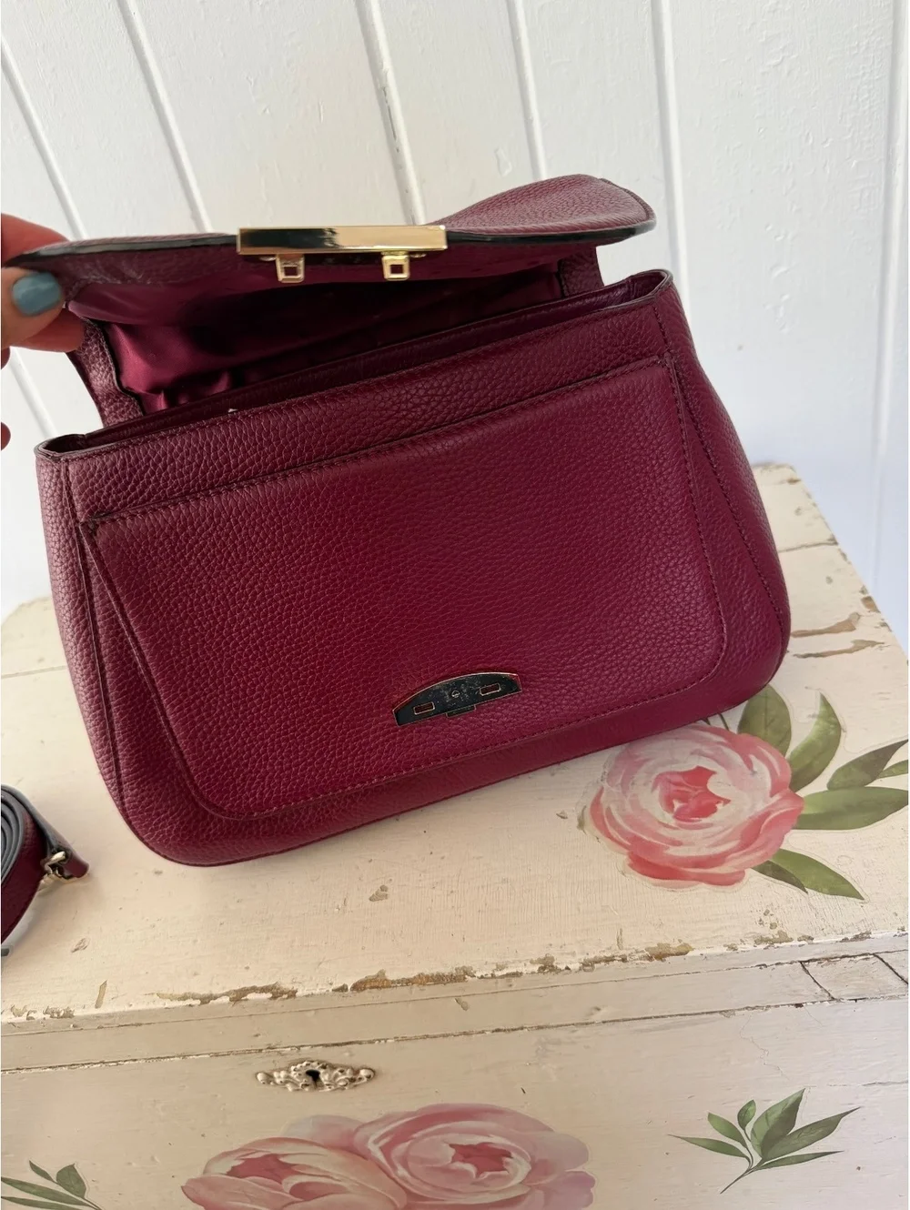 Kate Spade Burgundy Leather Handbag